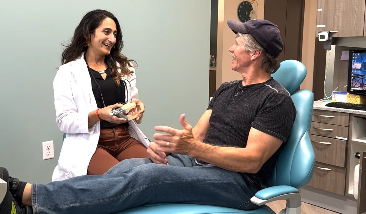 Relaxed patient receiving gentle sedation dentistry in Littleton, CO