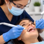 hygienist performing periodontal deep cleaning at Southwest Family Dentistry Littleton CO